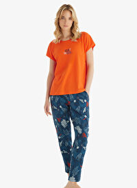 Blackspade Turuncu Kadın Normal Düz Pijama Takımı 51849