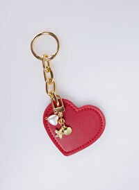 Happyme Kırmızı Çanta Aksesuar Kalpli Charm Hm 59