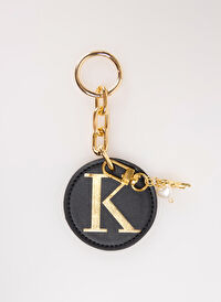 Happyme Siyah Çanta Aksesuar Yuvarlak Harfli Charm Hm 41 K
