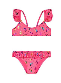 Slipstop Pembe Kız Çocuk Desenli Bikini Takım SB2514000110