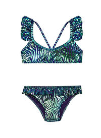Slipstop Mor Kız Çocuk Desenli Bikini Takım SB2514000609