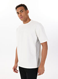 Gmg Fırenze Ekru Erkek Oversize T-Shirt GU25MSS03020