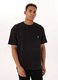 Gmg Fırenze Siyah Erkek Oversize T-Shirt GU25MSS03018