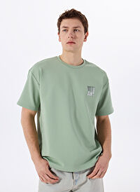 Gmg Fırenze Mavi Erkek Oversize T-Shirt GU25MSS03017