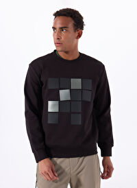 Gmg Fırenze Siyah Erkek Bisiklet Regular Fit Sweatshirt GU25MSS08022