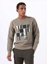 Gmg Fırenze Haki Erkek Bisiklet Regular Fit Sweatshirt GU25MSS08022