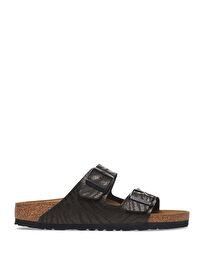 Birkenstock Siyah Kadın Deri Terlik ARIZONA BF ANIMAL PRINT