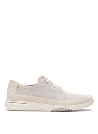 Clarks Beyaz Erkek Süet Günlük Ayakkabı Easeway Lace