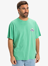 Quiksilver EQYZT08023 GH QS CRYSTAL JET SS Yeşil Bisiklet Yaka Oversized Düz Erkek T-Shirt