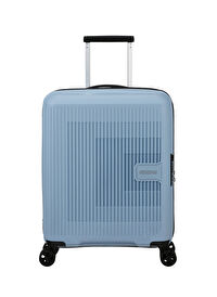 American Tourister Mavi Unisex Çekçekli Sert Valiz AEROSTEP-SPINNER 55/20 EXP TSA