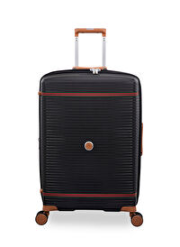 İtluggage Siyah Unisex Çekçekli Sert Valiz Advantageous Orta