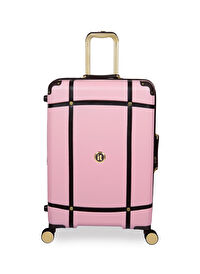 İtluggage Pembe Çekçekli Sert Valiz Superiority Orta