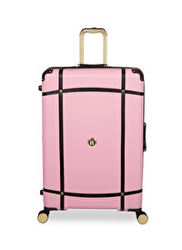 İtluggage Pembe Büyük Boy Çekçekli Sert Valiz Superiority