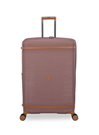 İtluggage Kahverengi Büyük Boy Çekçekli Sert Valiz Illustrious