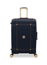 İtluggage Lacivert Çekçekli Sert Valiz Superiority Orta