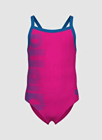 Arena Pembe Kız Çocuk Yüzücü Mayosu 003605680-ARENA LOGO KIDS GIRL