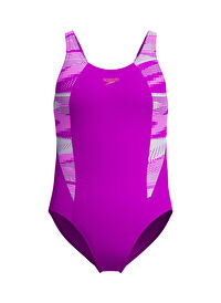 Speedo Mor Kız Çocuk Yüzücü Mayosu 8-00372918627-SPEEDO HYPERBOOM