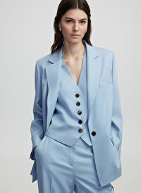 İpekyol Mavi Kadın Rahat Blazer IS1250106010