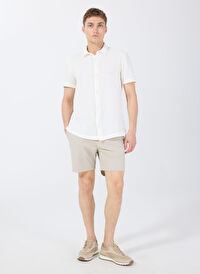 Gmg Fırenze Bej Erkek Slim Fit Şort GU25MSS09023