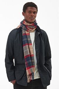 Barbour Unisex Galingale Tartan Atkı RE75 Cranberry Tartan