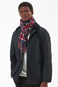 Barbour Unisex Tartan Yün Atkı (%100 Lambswool) RE75 Cranberry Tartan