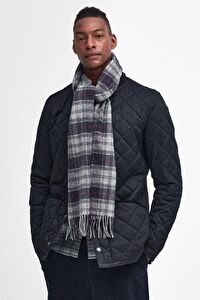 Barbour Unisex Tartan Yün Atkı (%100 Lambswool) TN27 Blue Granite