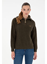 U.S. Polo Assn. Kadın Haki Kazak /triko 50297086-VR027