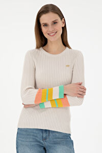 U.S. Polo Assn. Kadın Krem Kazak /triko 50297099-VR071