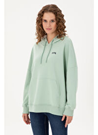 U.S. Polo Assn. Kadın Su Yeşili Sweatshirt 50297324-VR048