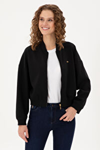 U.S. Polo Assn. Kadın Siyah Sweatshirt 50299000-VR046