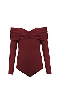 Tolero Uzun Kollu Çıtçıtlı Bodysuit
