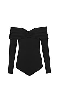Tolero Uzun Kollu Çıtçıtlı Bodysuit