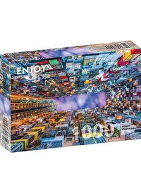 Enjoy 1000 Parça Renkli Apartman - Hong Kong Puzzle