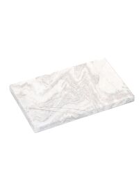 Dekoratif Sunumluk Gri Dalgalar Doğal Mermer Taş - 27x16 cm 