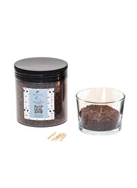 Black Vanilya Kokulu Siyah Yaratıcı İnci Tozu Mum (30 adet fitil ile birlikte)-250 gr