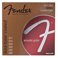 Fender Dura-Tone Coated 80/20 880CL 11-52 Akustik Gitar Telleri