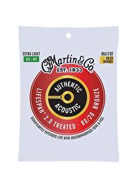 Martin Co MA170T SP Lifespan Treated Akustik Gitar Teli Extra Light 10-47