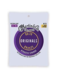Martin Co M175 "Original M175" Bronze Akustik Gitar Teli Custom Light 11-52