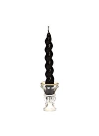 2li Twirl Glow Siyah Şamdan Mum Seti (18 cm)