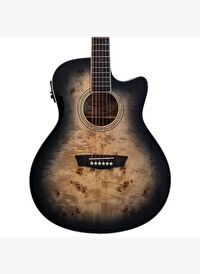 Washburn Deep Forest Burl Ace Black Fade Elektro Akustik Gitar