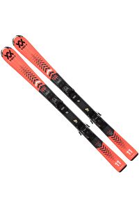 Völk JR Racetiger Kırmızı Vmotıon Kayak + 7.0 Vmotion JR R Bağlama 130 CM