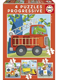 Educa 17144 - 6+9+12+16 Parça Kurtarıcılar Puzzle