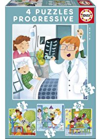 Educa 12+16+20+25 Parça Meslekler Puzzle