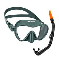 Apnea Royal Green Maske Şnorkel Set-YEŞİL
