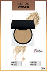 Note Mineral Powder 01 Mat Bitişli Toz Yüz Pudrası