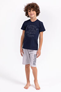 Rolypoly Classic Style Lacivert Erkek Çocuk Bermuda Takım