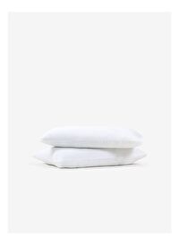 Washed Linen Keten Yastık Kılıfı 2'li Beyaz 50x70