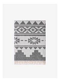 Rug Pamuk Koltuk Şalı Siyah 130x170
