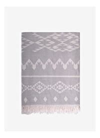 Kilim Pamuk Koltuk Şalı Gri 130x170