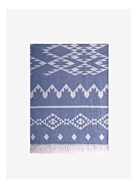 Kilim Pamuk Koltuk Şalı Denim 130x170